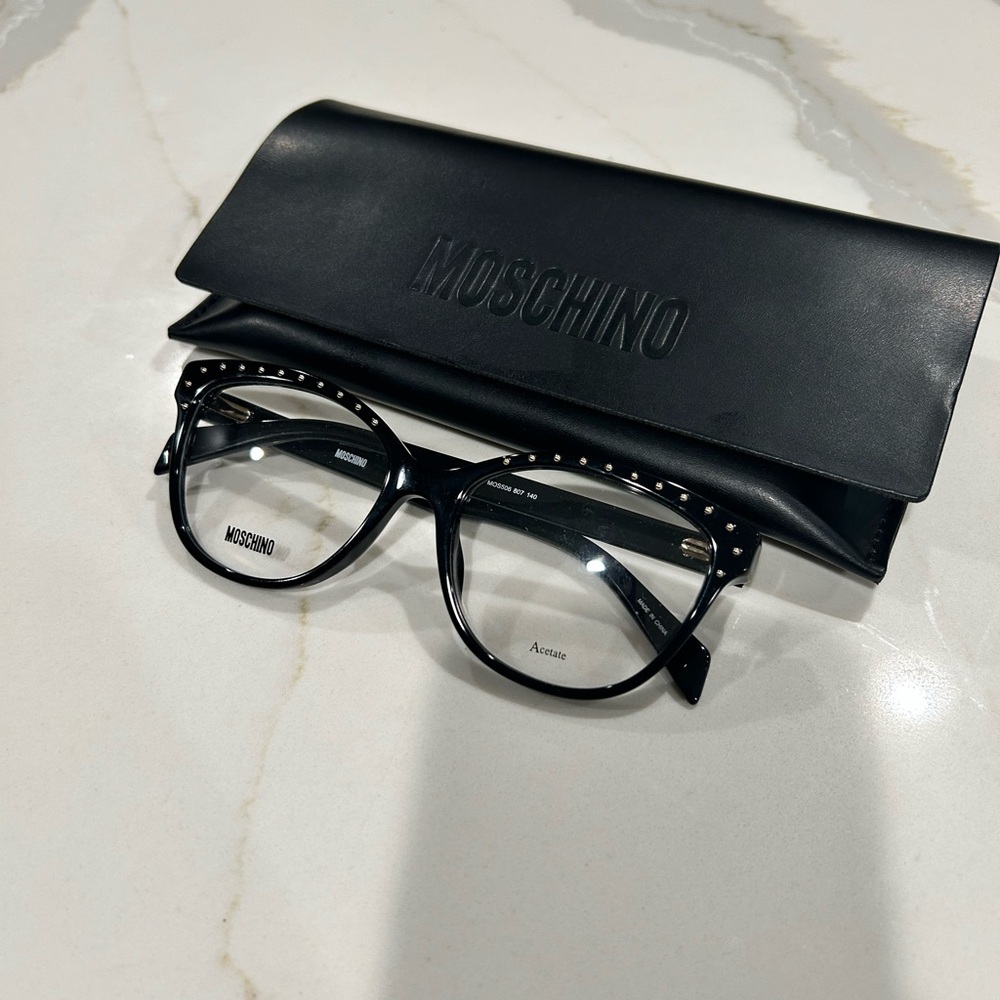 Moschino – Black Stud Detail Eyeglasses -  Women